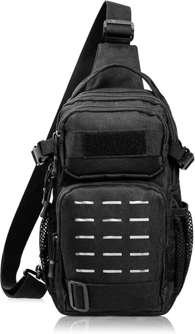 Tactische borsttas - schoudertas - borsttas - geschikt voor mannen en vrouwen - schoudertas - waterdicht - outdoor - koerierstas - geschikt voor outdoor - sport - kamperen - fietsen - wandelen - zwart