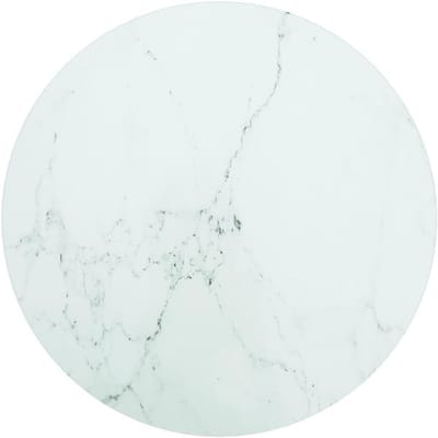 Ronde Glazen Tafelblad met Marmerlook Ø40cm - Hittebestendig