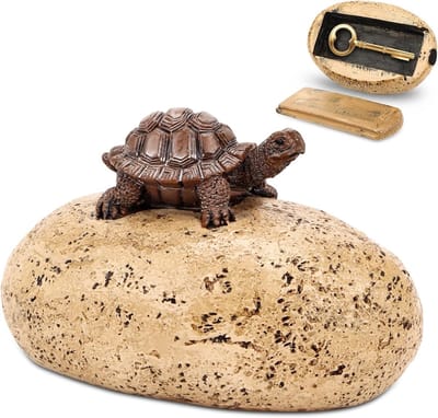 Verstopsteen voor buiten met geheime compartiment, ideale schuilplaats voor reservesleutels en geocaching accessoires