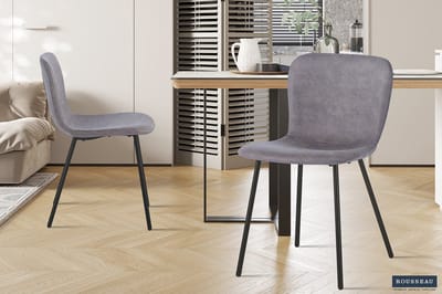 Eetkamerstoel Suzanna-taupe - Set van 2