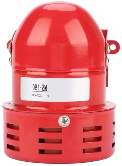 Industrieel Alarm - Sirene Zoemer - Beveiliging Fabriek - Motor Aangedreven - 10 x 5 x 8 cm - Rood