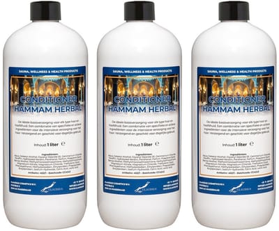 Hairconditioner Hammam Herbal 1 liter met dop - set van 3 stuks