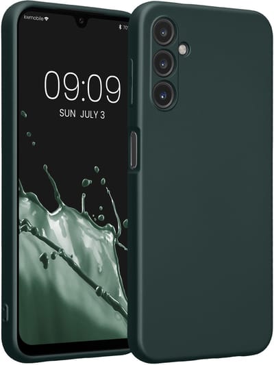kwmobile metallic telefoonhoesje van TPU - geschikt voor Samsung Galaxy A14 5G - Flexible case voor smartphone - In metallic petrol