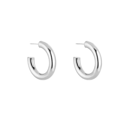 Bijoutheek Oorknoppen Open Hoop Bold Zilver