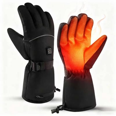Meedeer Verwarmbare handschoenen voor heren en dames (Maat L)-Oplaadbaar - 8500 mAh - 3-traps verwarmde skihandschoenen - waterdicht - touchscreen - verwarmde motorhandschoenen voor outdoor en wandelen