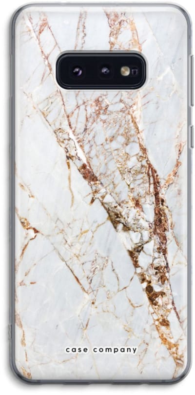 Case Company® - Hoesje geschikt voor Samsung Galaxy S10e hoesje - Goud marmer - Soft Cover Telefoonhoesje - Bescherming aan alle Kanten en Schermrand
