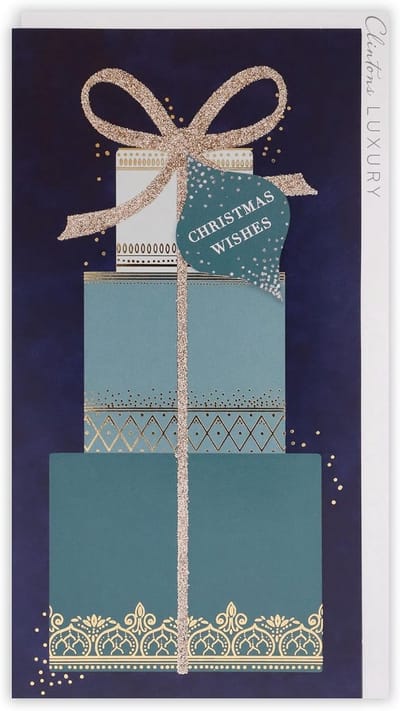 Kerstkaart Met Geld - Presentatie Kaart - Wensen Overbrengen - Inclusief Envelop - 10 x 19 cm - Meerkleurig