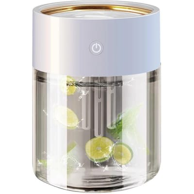 Mini Draagbaar LED Licht 2L H2o Spray Mist Luchtbevochtiger Dubbel Nat Aroma Essentiële Olie Diffuser Auto USB Desktop Luchtbevochtiger gray