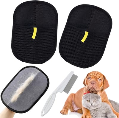 Haarverwijderhandschoenen voor Huisdieren - Herbruikbare Verzorgingshandschoenen voor Katten en Honden, Effectieve Verwijdering van Dierlijke Vacht