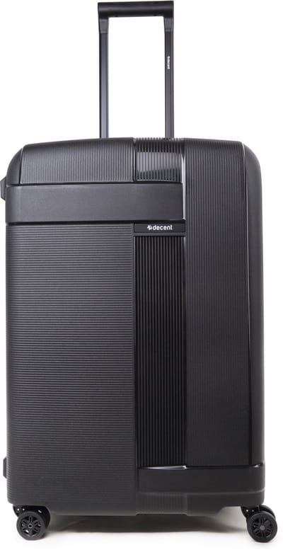 Decent TRANSIT 2.0 Spinner TSA Reiskoffer vaste sluiting 86 liter - Middelmaat koffer 70x47x28 – Reiskoffer met wielen - Lichtgewicht koffer – Reiskoffer midden - Veilig TSA Cijferslot – Zwart
