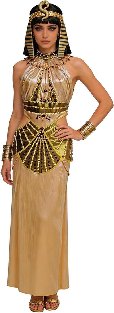 Cleopatra Parel Sequined Kostuum voor Vrouwen, Egyptische Kleding en Godin Outfit voor Feestjes