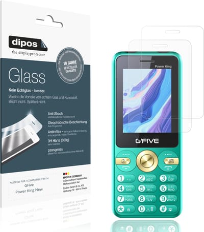 dipos – 2x Matte Pantserfolie geschikt voor GFive Power King New | 9H Screenprotector