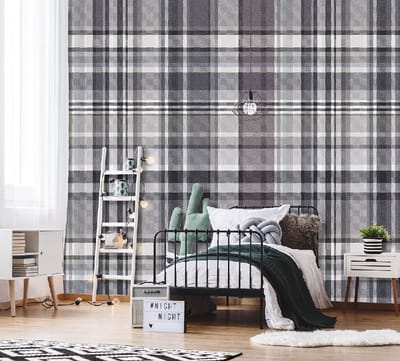 INGK Behang - Thomas - check grey