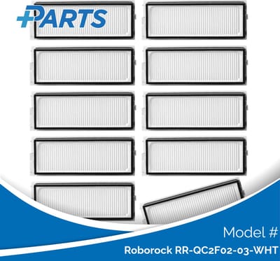 Roborock RR-QC2F02-03-WHT Filters (10 Stuks, Plus.Parts® alternatief voor 8.02.0341)