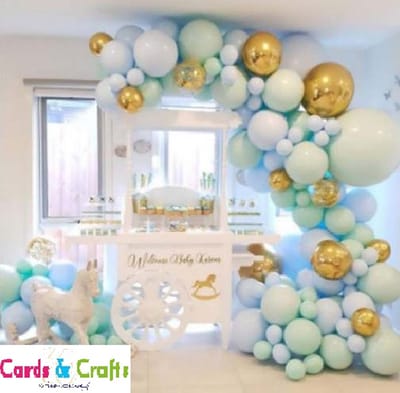 Cards & Crafts Ballonnenboog - Ballonnen set - Babyblauw