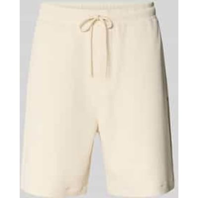 Sweatshorts in met plissés look met elastische band