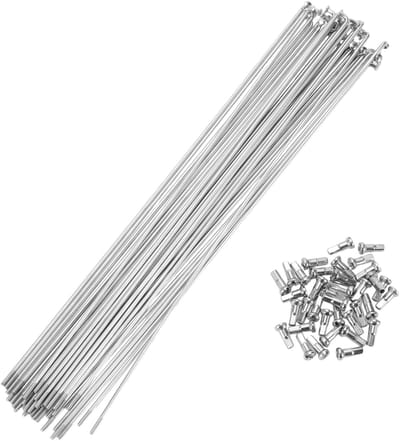 Dailygoods- Spaken 240MM Koolstofstaal - 36 Stuks - Upgrade voor Race Duurzaamheid - Antislag - Elbow Head Dia 4mm - Zilverkleur - Fietsvelgspaken