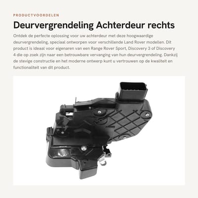 Dailygoods- Deurslot Achterdeur - Vergrendeling - Compatibel met Land Rover - Actuator - 10 Pins - Hoogwaardige Materialen - Deurslotmechanisme