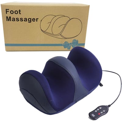 2-in-1 Elektrische Shiatsu Voetmassager met Warmte voor Hielspoor Roller Voeten Kuitmassager Spieren Vermoeidheid Verlichten Machine EU Plug