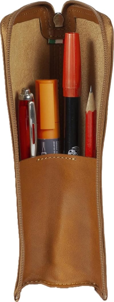 Tony Perotti Leren Penetui met rits, staand model - Honing