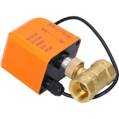 DN20 Professionnel Vanne à bille électrique 2 voies DC12 24V 2 fils Laiton Accessoire de vanne à bille