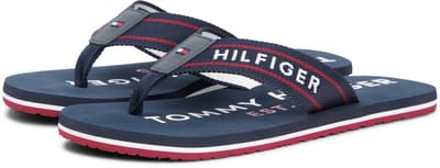 Tommy Hilfiger - Heren Slippers Sporty Beach Slipper - Blauw - Maat 42