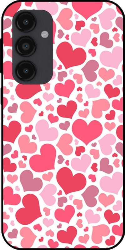 Smartphonica Telefoonhoesje Geschikt voor Samsung Galaxy A54 5G met Hartjes Print - Hearts Design TPU Backcover Case - Kinder Hoesje met Hartjes Design geschikt voor Samsung Galaxy A54 5G