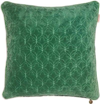 Pip Studio Quilty Dreams – Sierkussen – 45x45 cm – Groen – Dubbelzijdig – Katoenfluweel