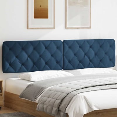 vidaXL - Hoofdbordkussen - 200 - cm - stof - blauw