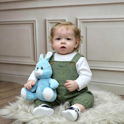 Babypop - Levensechte pop - Kinderspel - Volledig siliconen lichaam - 50 cm - Katoenen kleding