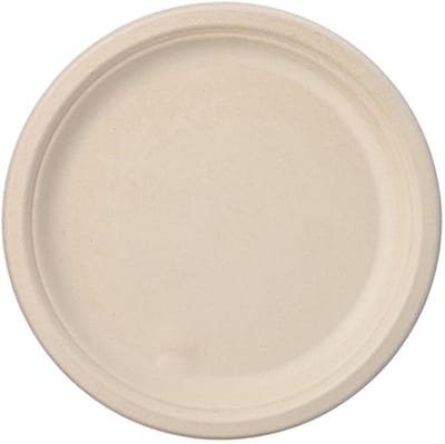 50 Borden van suikerriet pure 1-vaks Ø 26 cm · 2 cm natuur