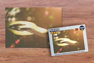 Puzzel Abstract portret van een akoestische gitaar - Legpuzzel - Puzzel 1000 stukjes volwassenen