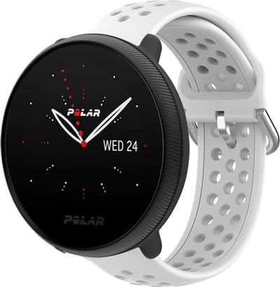 Siliconen sport bandje met gaatjes - Geschikt voor Polar Ignite / Ignite 2 / Ignite 3 / Polar Pacer / Polar Unite bandje - Sport bandje - Wit
