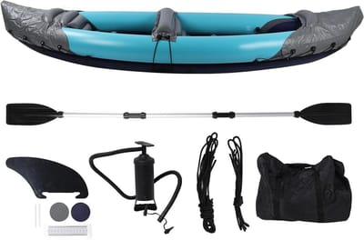 Opblaasbare Kajak - Vouwbaar Kano - Wateravontuur - Verstevigd PVC - Voor 2 Personen - Blauw