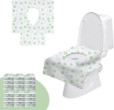 Wegwerp toiletzitting - Toilet liners - Hygiënisch reizen - Individueel verpakt - 40 stuks - Klavertje