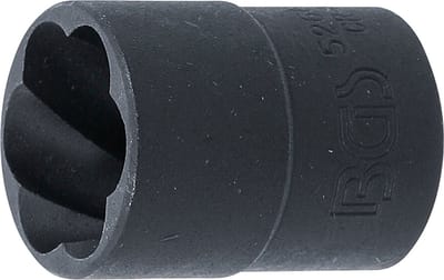 BGS spiraalprofiel bougiesleutelinzetstuk / schroefuitdraaier aandrijving binnenvierkant 12,5 mm (1/2") SW 19 mm - 5266-19
