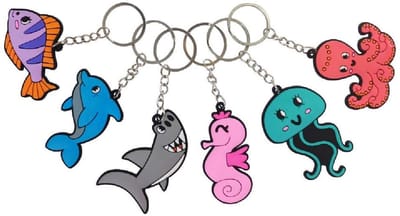 Duckiez Sleutelhanger Zeedieren - 48 stuks