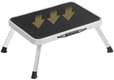 1 -fasen vouwstapladder - stappenstoel - voetladder - niet -slip loopvlak - 37,5 cm x 4 cm x 26,5 cm