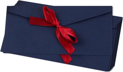 Prachtige Retro Kraft Papieren Enveloppen met Strik, Set van 10, Ideaal voor Trouwen, Uitnodigingen en Feestdagen