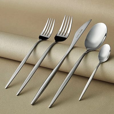 Karaca Lizbon Platin Bestekset 60-delig – 12 Personen – 18/10 RVS – Luxe Platin Design – Vaatwasserbestendig