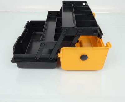 Boîte de rangement caisse à outils Araï jaune et noir pour outillage casque moto