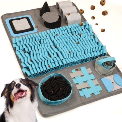 Famanu – Snuffeltapijt voor honden - snuffelmat voor honden - kleine en middelgrote honden - wasbaar voor honden en honden - ruiken trainen