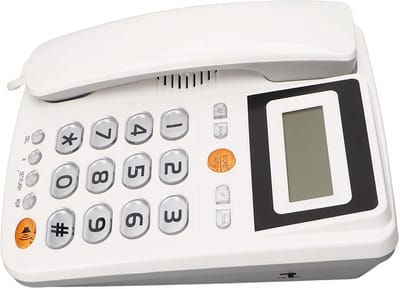 Vaste Telefoon - Senioren Telefoon - Gemakkelijk Bellen - Grote Druktoetsen - 10 Groepen Snelkeuze - Wit