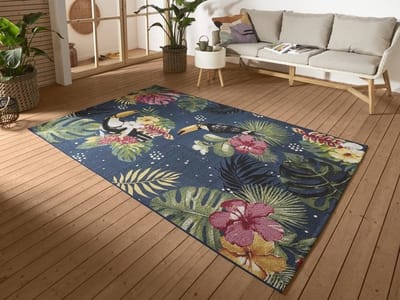 Flycarpets Flair Binnen & Buitenkleed Vloerkleed Tropical Dream - Creme / Multi - 240x340 cm