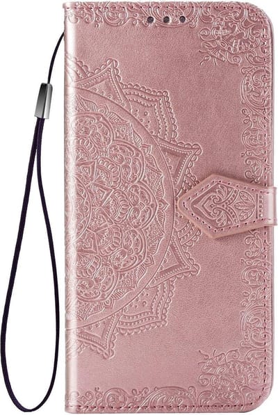 Geschikt voor Samsung Galaxy A50 Bookcase - Roze - Bloemen - Portemonnee Hoesje