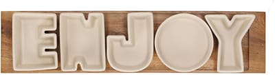 JENS Living - Serveerset ENJOY - Steengrijs - 56 x 7 x 13 cm