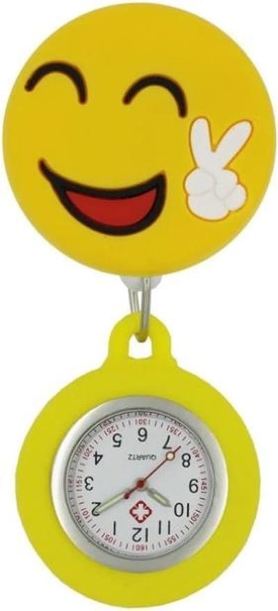 Fako® - Verpleegstershorloge - Zusterhorloge - Verpleegster Horloge - 3D Roller - Emoji Peace