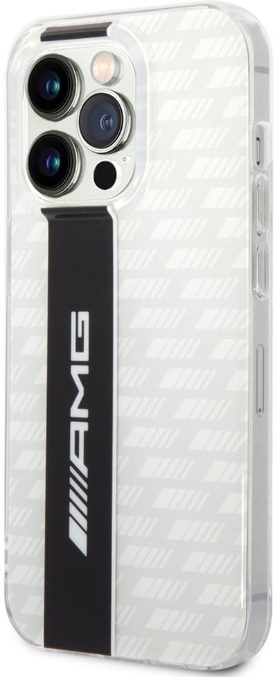 AMG iPhone 14 Pro Back cover case - Double Layer - Carbon Pattern - White