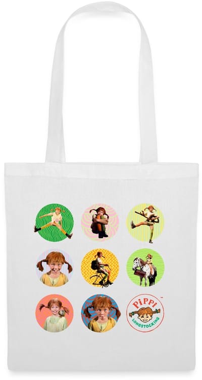 Pippi Langkous Foto's Van Pippi In Cirkels Tas Van Stof Schoudertas
