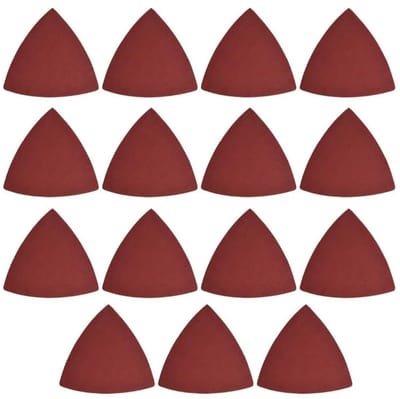 Dailygoods- Schuurpapier Driehoekig - 400 Korrel - Set van 15 - Aluminiumoxide - Stofafzuiging - Voor Hout/Rubber/Kunststof - Schuurvellen